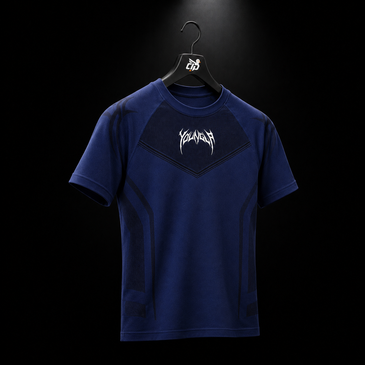 YoungLA 4041 Warrior Compression Tees Blue, vista completa — Crazy!Duck Hype