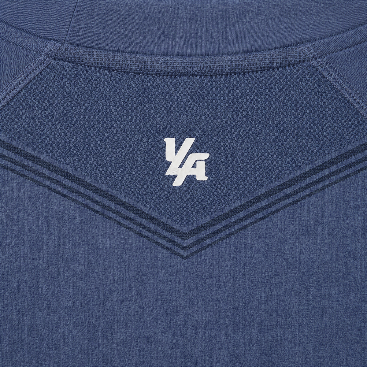 YoungLA 4041 Warrior Compression Tees Blue, detalle de espalda y material — Crazy!Duck Hype