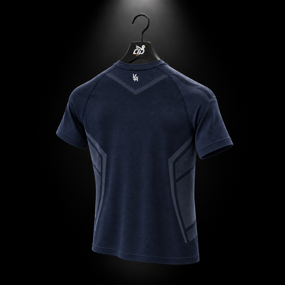 YoungLA 4041 Warrior Compression Tees Blue, vista trasera — Crazy!Duck Hype