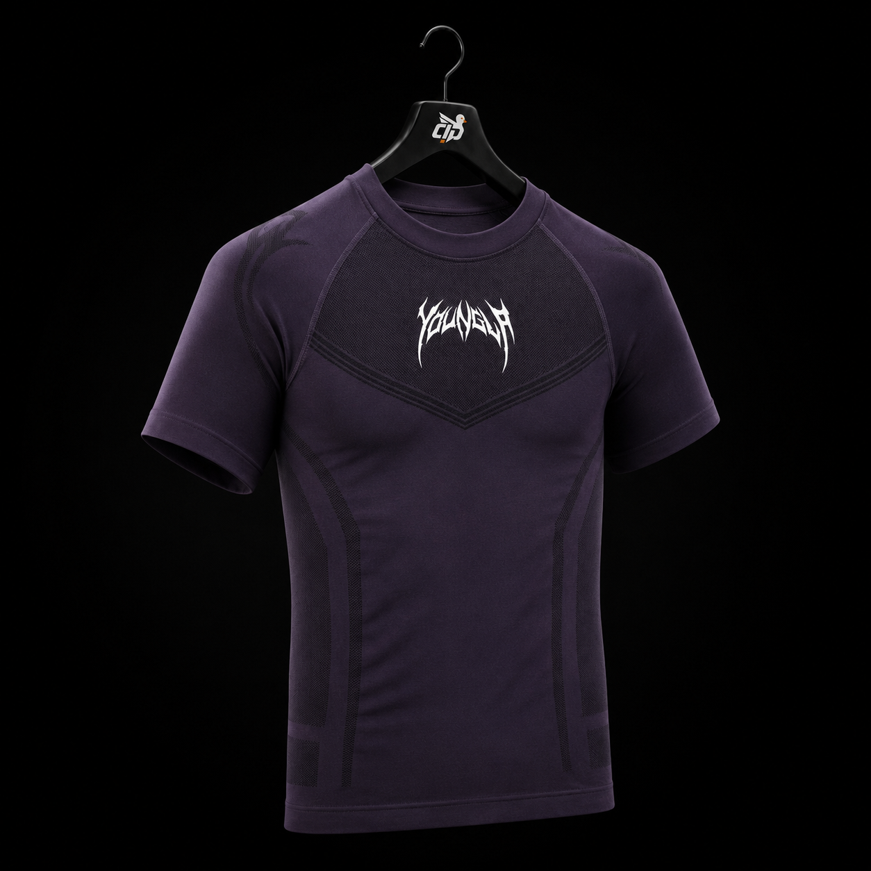 YoungLA 4041 Warrior Compression Tees Purple, vista completa — Crazy!Duck Hype
