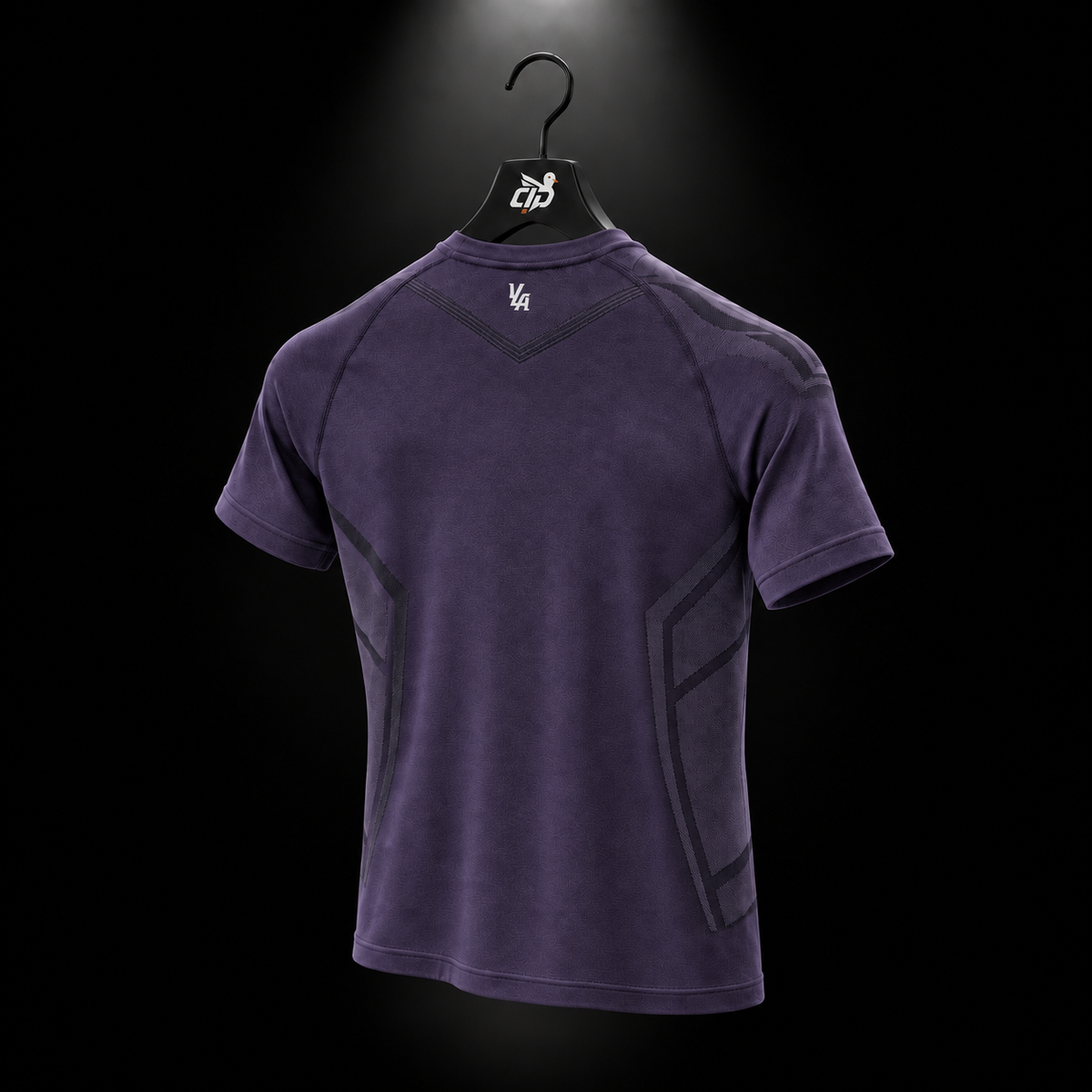 YoungLA 4041 Warrior Compression Tees Purple, vista trasera — Crazy!Duck Hype