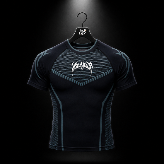 4065 - Warrior X Compression Tees "Black/Blue"