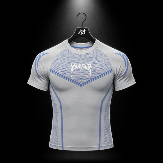 4065 - Warrior X Compression Tees "Grey/Blue"