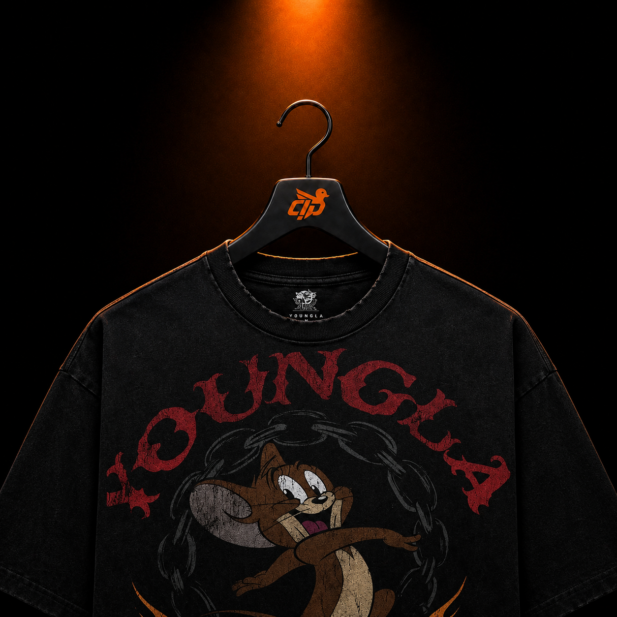 YoungLA 4082 Tom & Jerry Tees Jerry con presentación de producto — Crazy!Duck Hype