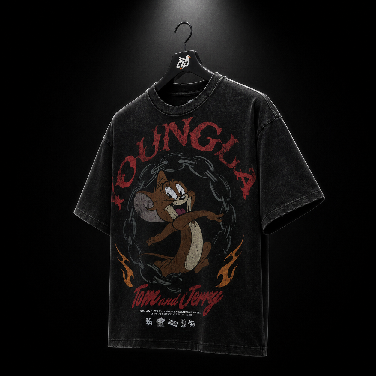 YoungLA 4082 Tom & Jerry Tees Jerry, vista trasera — Crazy!Duck Hype