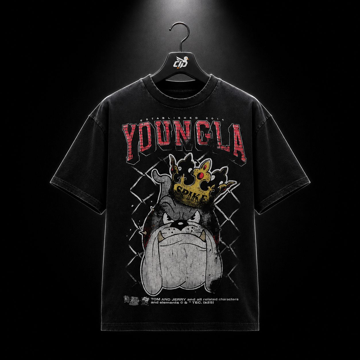 YoungLA 4082 Tom & Jerry Tees Spike, vista frontal — Crazy!Duck Hype