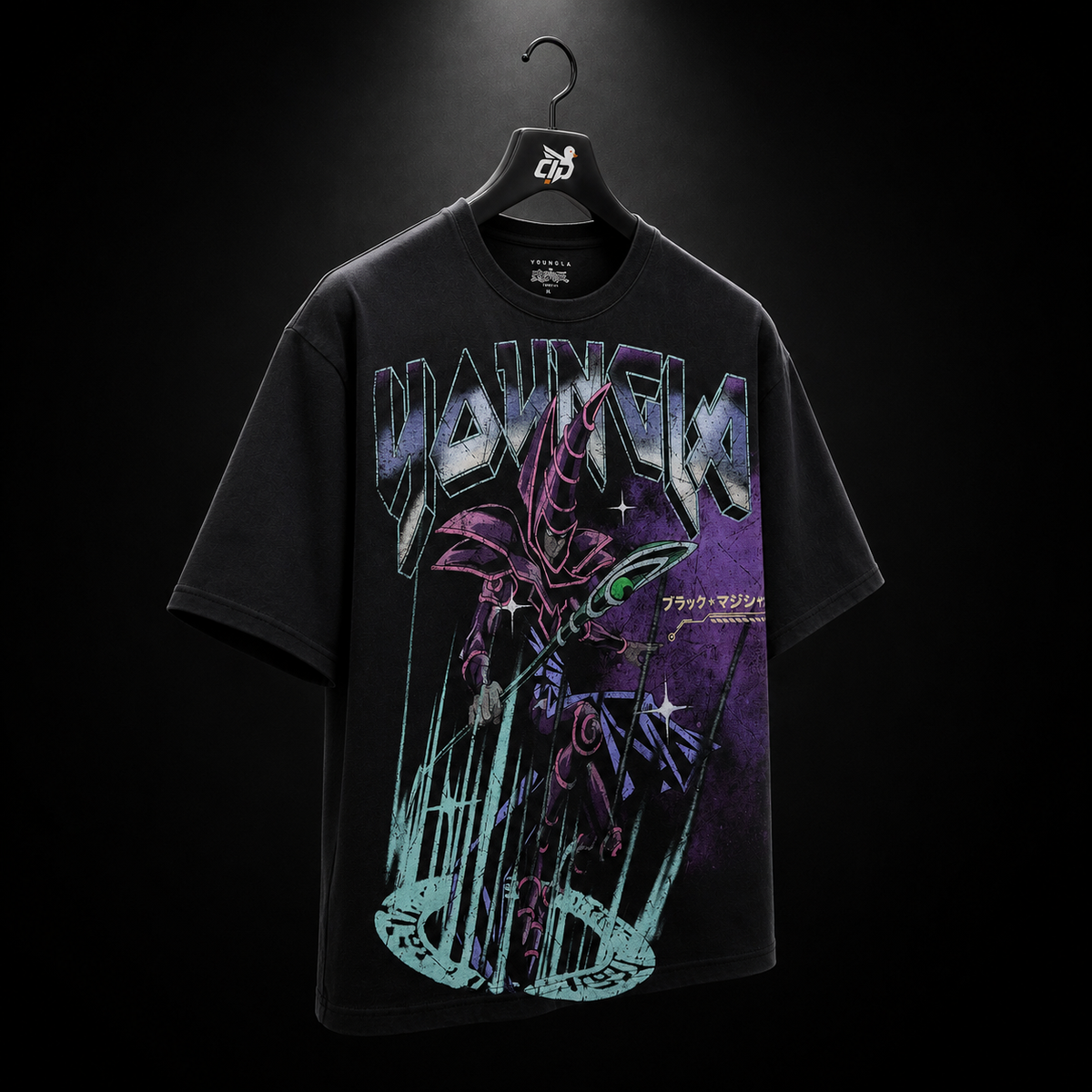 YoungLA 4123 Yu-Hi-Oh! Tees Dark Magician, vista completa — Crazy!Duck Hype