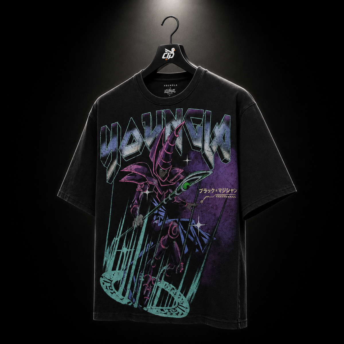 YoungLA 4123 Yu-Hi-Oh! Tees Dark Magician, vista trasera — Crazy!Duck Hype