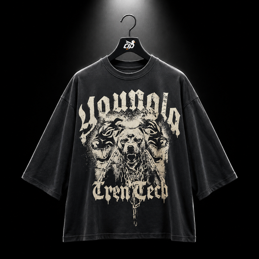 YoungLA 4176 Tren Twins Puppy Dog Tees, vista frontal — Crazy!Duck Hype