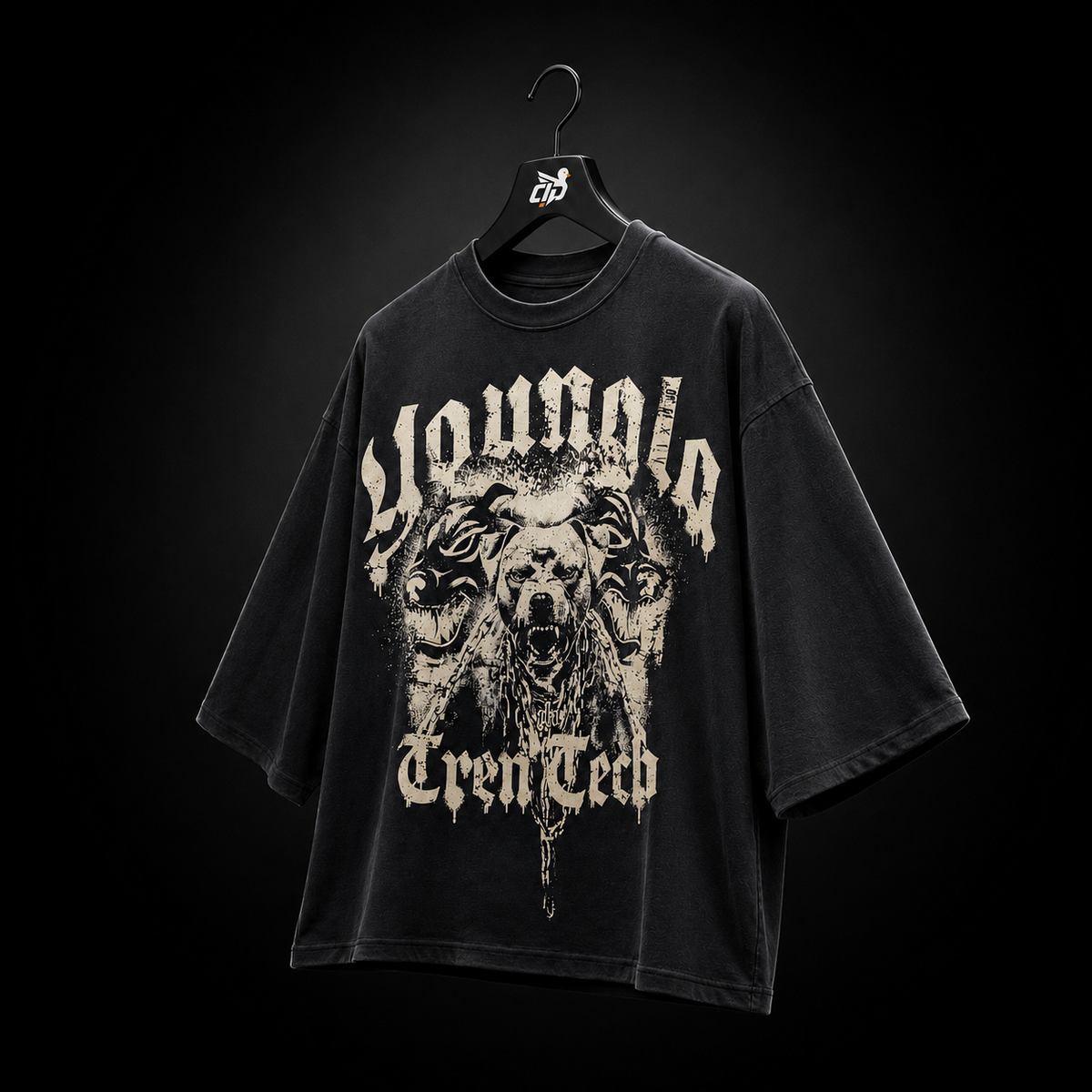 YoungLA 4176 Tren Twins Puppy Dog Tees, vista trasera — Crazy!Duck Hype