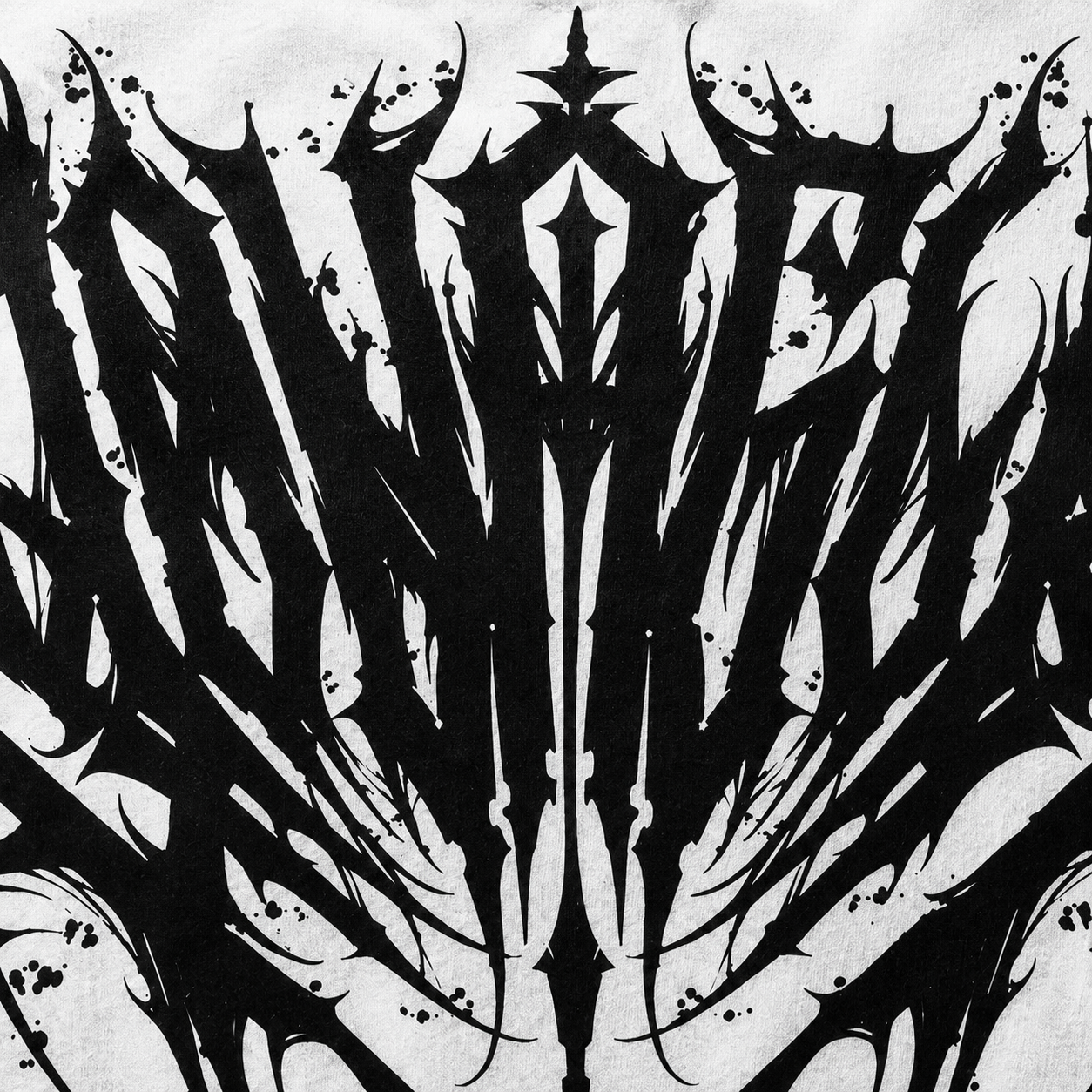 YoungLA 4185 Chaos Tees White, detalle de estampado — Crazy!Duck Hype