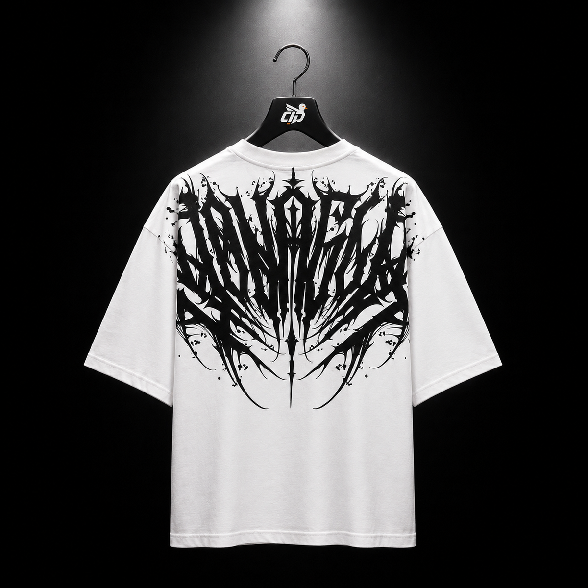 YoungLA 4185 Chaos Tees White, vista frontal — Crazy!Duck Hype