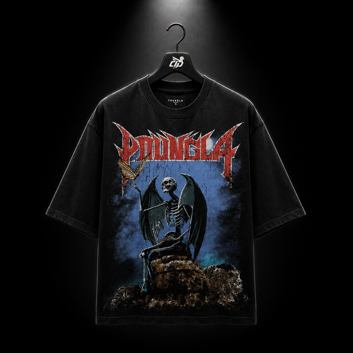 YoungLA 4201 Nocturnal Tees Eternal Guardian, vista frontal — Crazy!Duck Hype