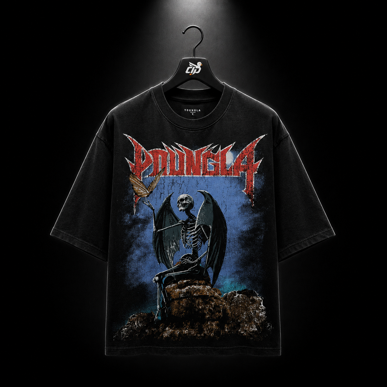 YoungLA 4201 Nocturnal Tees Eternal Guardian, vista frontal — Crazy!Duck Hype