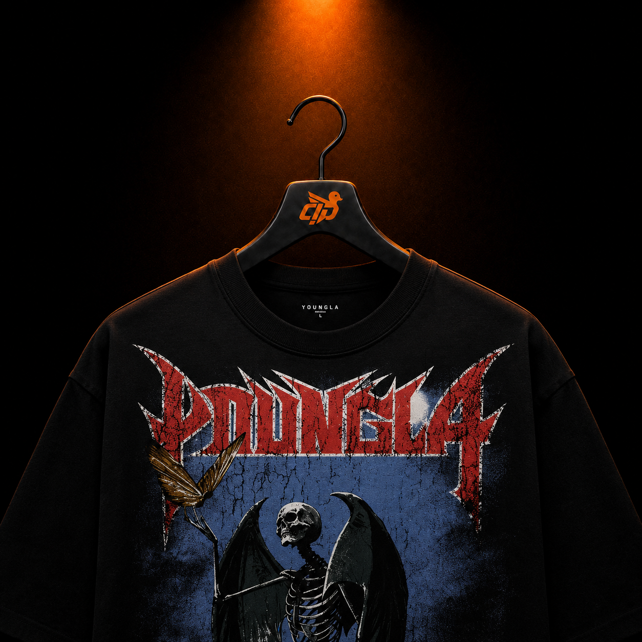 YoungLA 4201 Nocturnal Tees Eternal Guardian con presentación de producto — Crazy!Duck Hype