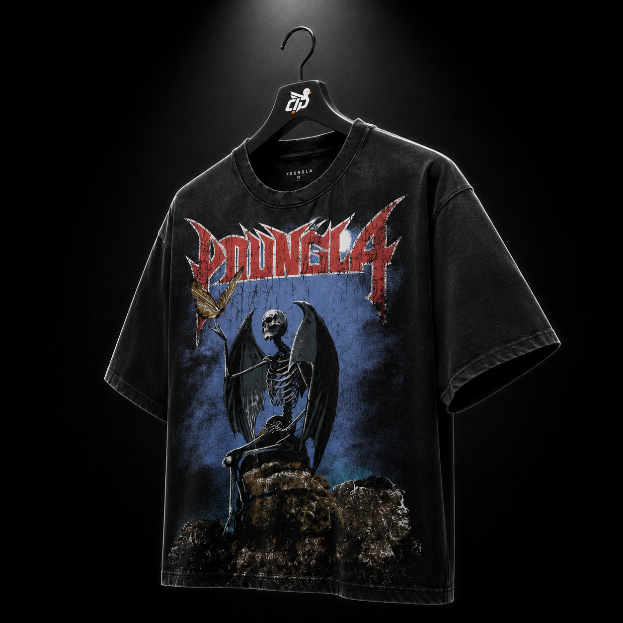 YoungLA 4201 Nocturnal Tees Eternal Guardian, vista trasera — Crazy!Duck Hype