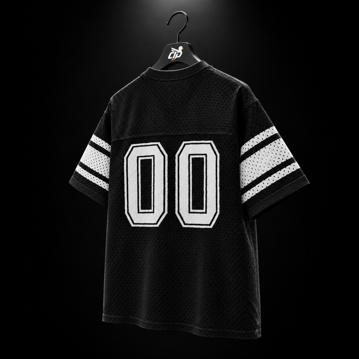 YoungLA 4226 Varsity Knit Jersey Black, vista trasera — Crazy!Duck Hype