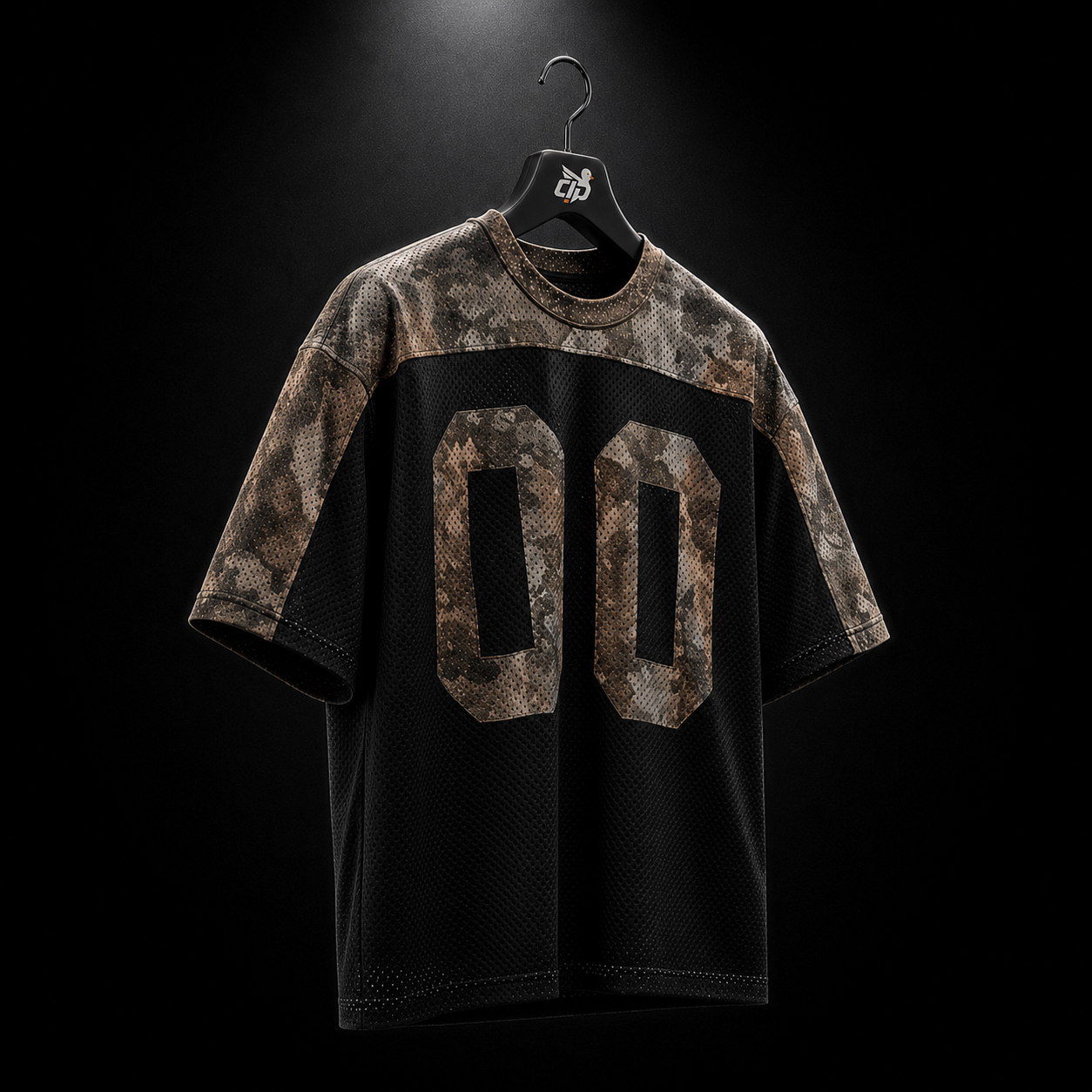 YoungLA 4237 Double-Zero Jersey Black Tree Camo, vista completa — Crazy!Duck Hype