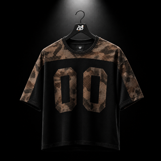 YoungLA 4237 Double-Zero Jersey Black Tree Camo, vista frontal — Crazy!Duck Hype