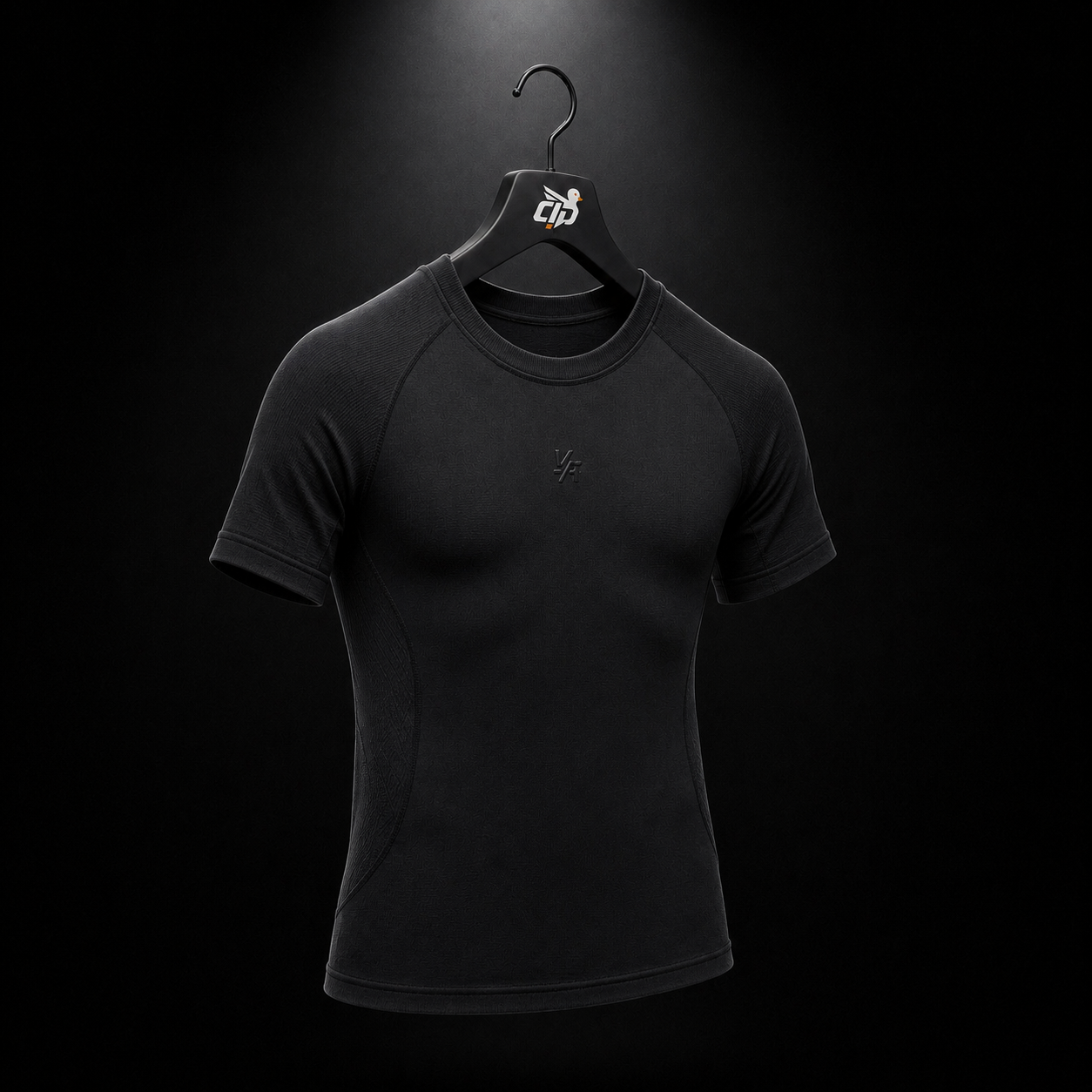 YoungLA 4339 Forme Compression Tees Black, vista completa — Crazy!Duck Hype
