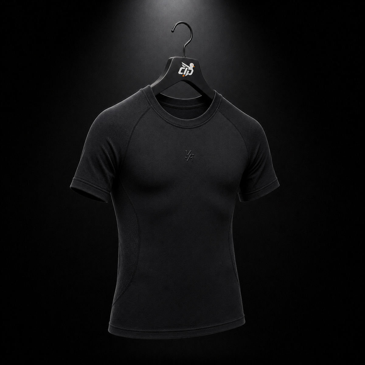 YoungLA 4339 Forme Compression Tees Black, vista completa — Crazy!Duck Hype