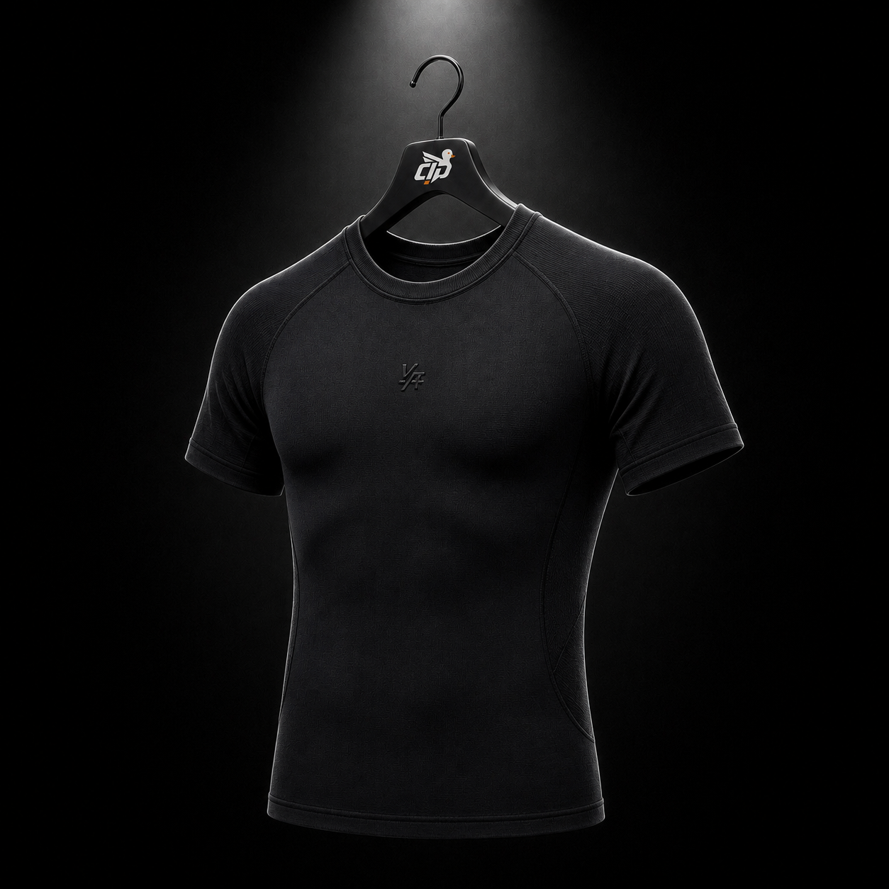 YoungLA 4339 Forme Compression Tees Black, vista trasera — Crazy!Duck Hype
