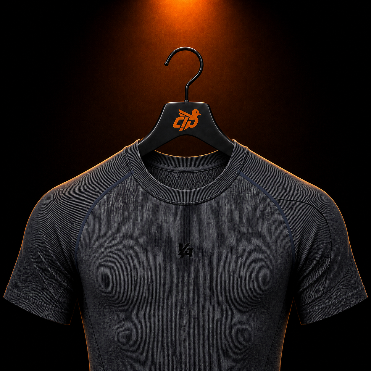 YoungLA 4339 Forme Compression Tees Grey con presentación de producto — Crazy!Duck Hype