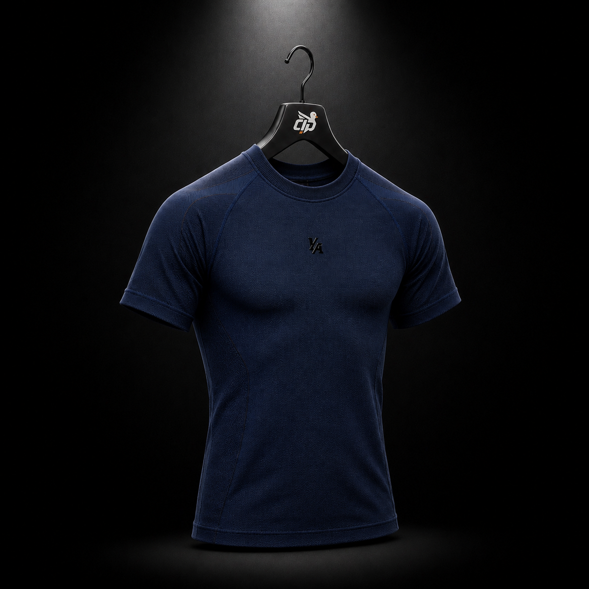 YoungLA 4339 Forme Compression Tees Navy, vista completa — Crazy!Duck Hype