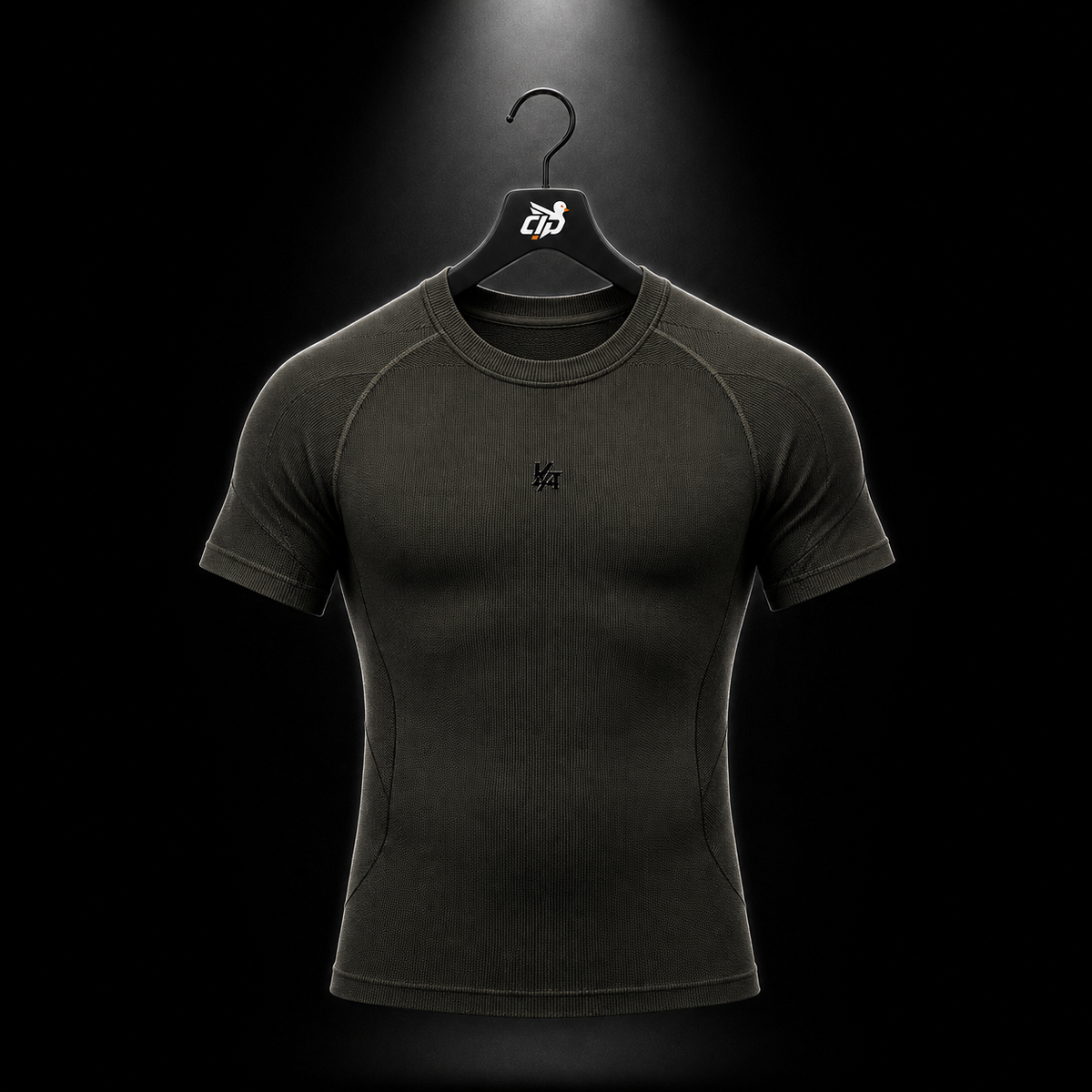 YoungLA 4339 Forme Compression Tees Olive, vista frontal — Crazy!Duck Hype