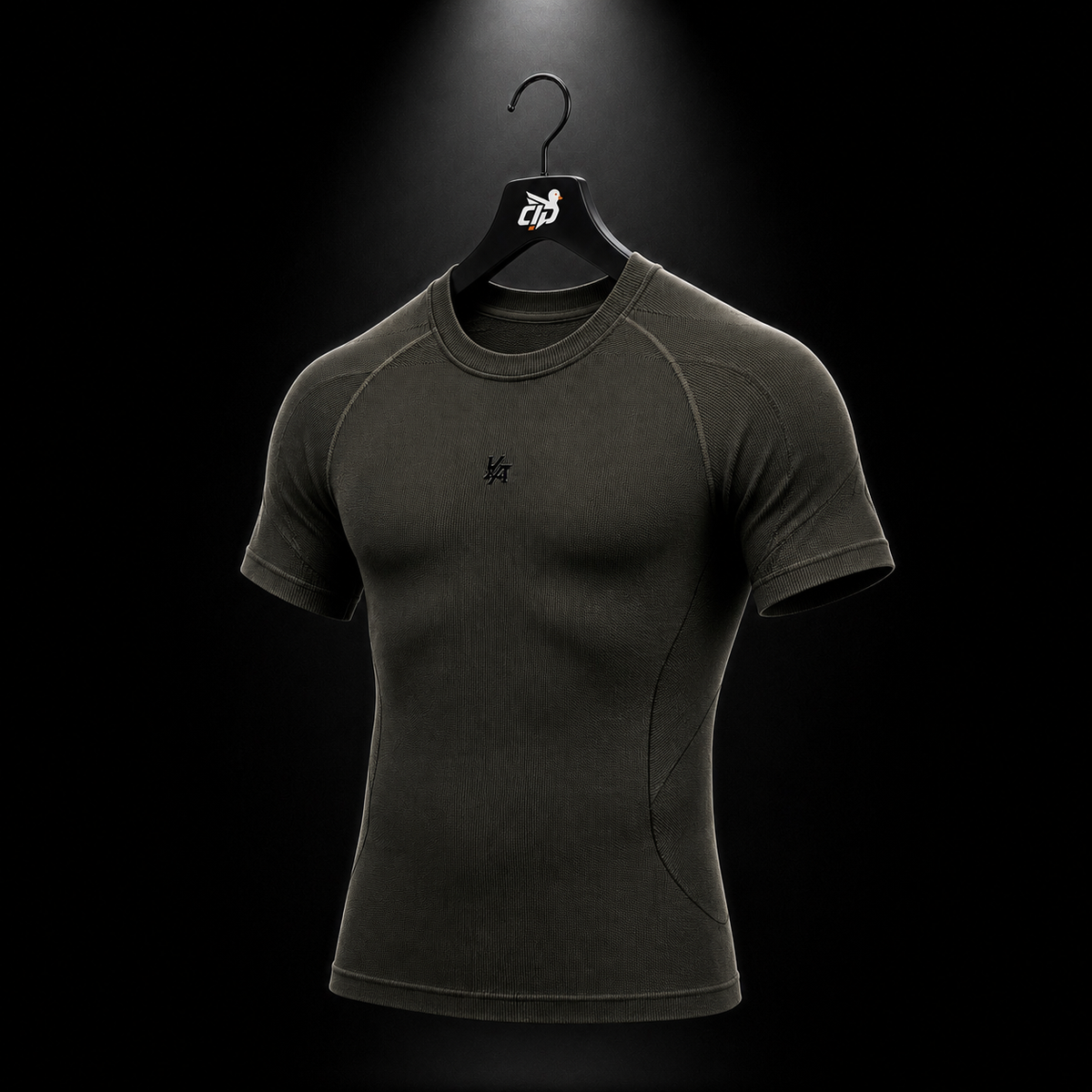 YoungLA 4339 Forme Compression Tees Olive, vista trasera — Crazy!Duck Hype