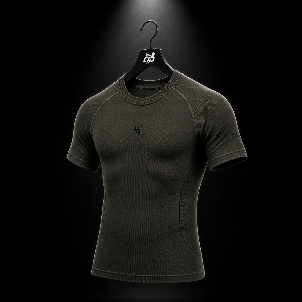 YoungLA 4339 Forme Compression Tees Olive, vista trasera — Crazy!Duck Hype
