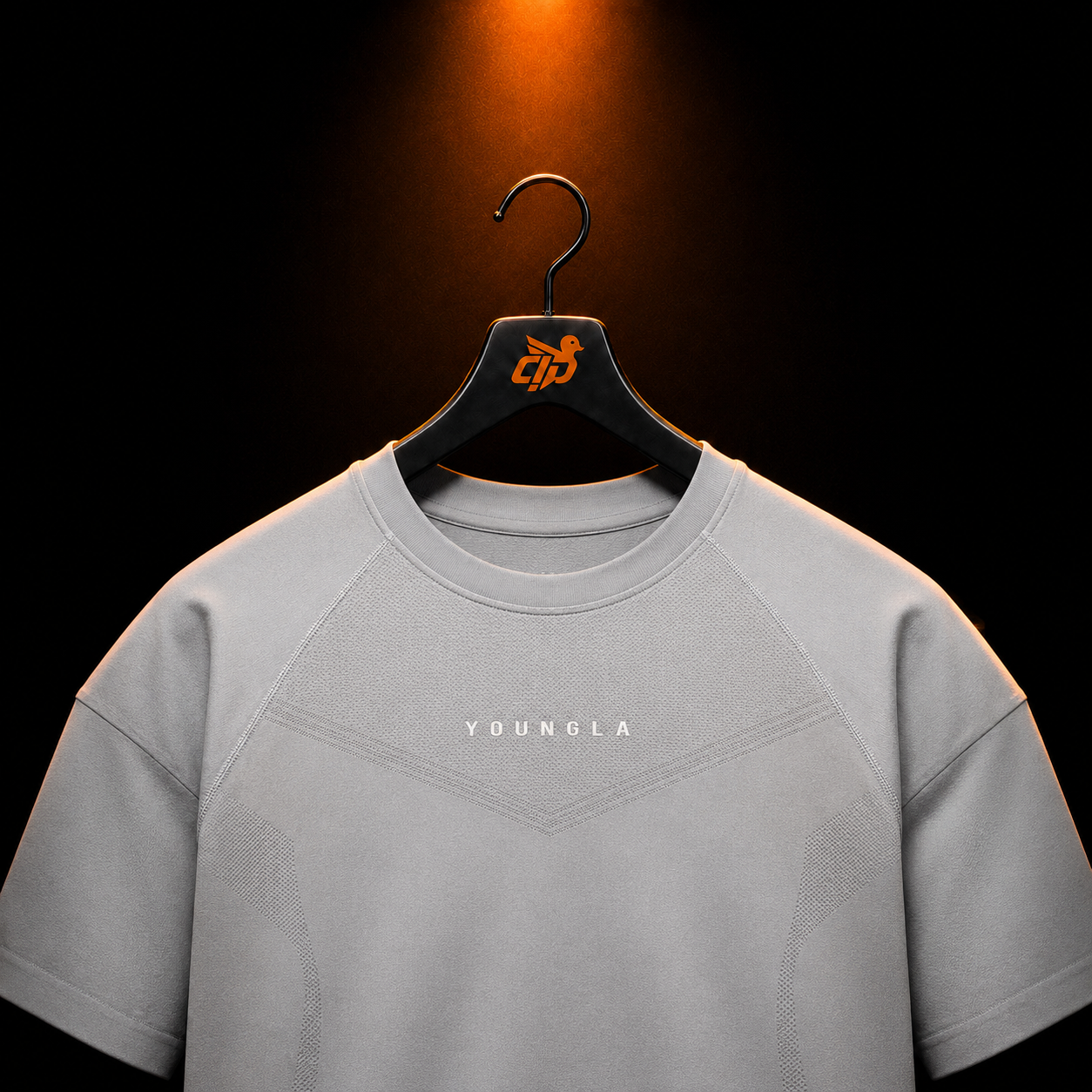 YoungLA 475 Supervillain Compression Tees Grey con presentación de producto — Crazy!Duck Hype