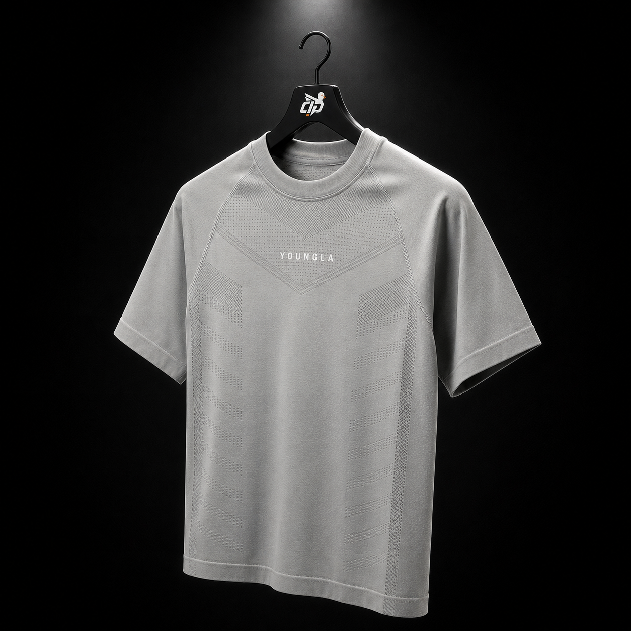 YoungLA 475 Supervillain Compression Tees Grey, detalle de costuras y paneles — Crazy!Duck Hype