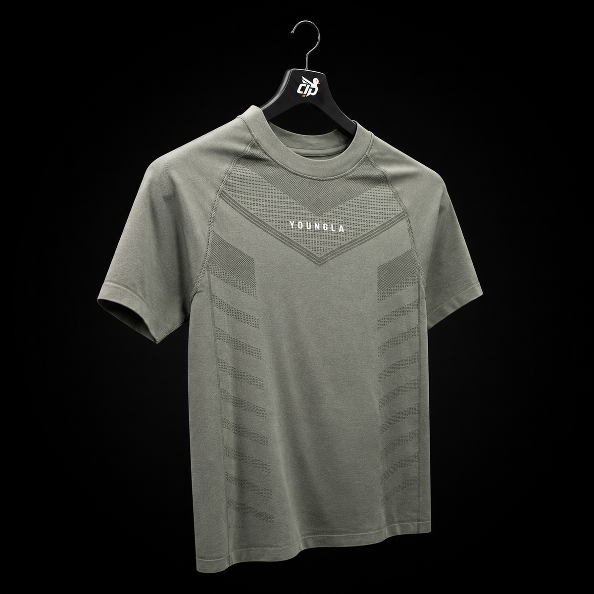 YoungLA 475 Supervillain Compression Tees Olive, vista completa — Crazy!Duck Hype
