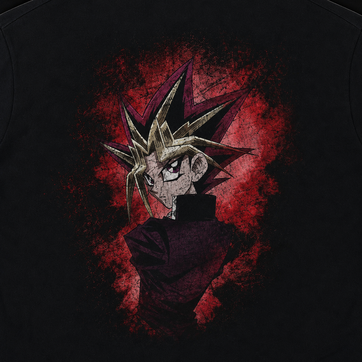 YoungLA 5008 Yu-Hi-Oh! Hoodies Duelist Trio, detalle de estampado — Crazy!Duck Hype