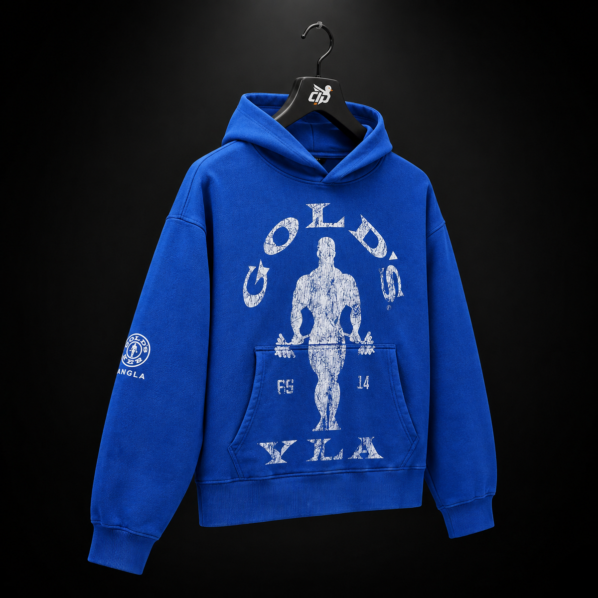 YoungLA 5161 Golds Gym Classic Pullovers Blue, vista completa — Crazy!Duck Hype