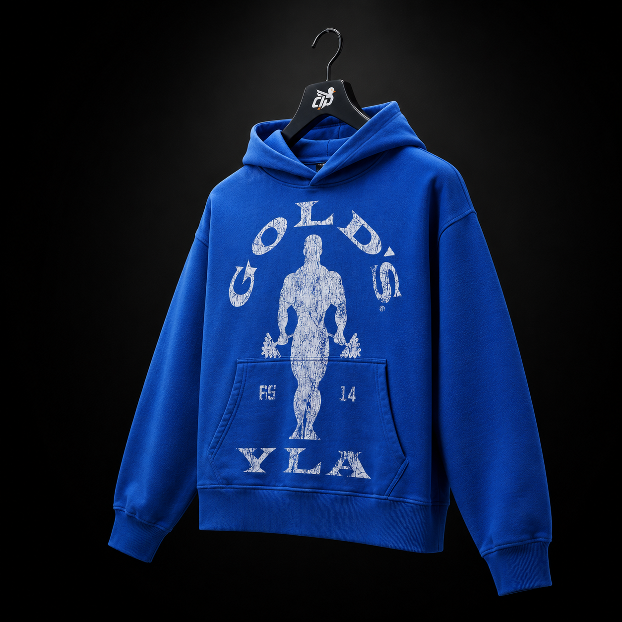 YoungLA 5161 Golds Gym Classic Pullovers Blue, vista trasera — Crazy!Duck Hype