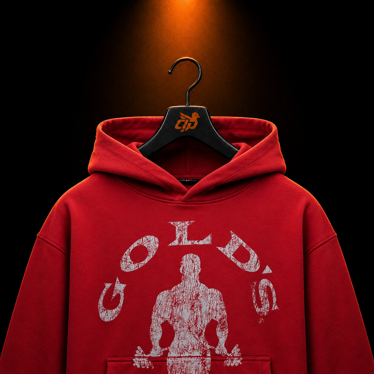 YoungLA 5161 Golds Gym Classic Pullovers Red con presentación de producto — Crazy!Duck Hype