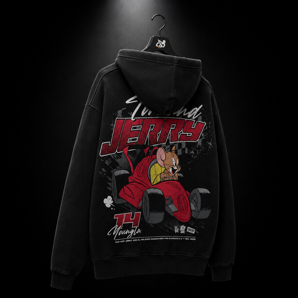 YoungLA 5179 Tom & Jerry Zipup Jerry Kart, vista completa — Crazy!Duck Hype