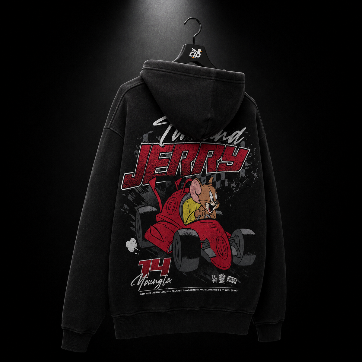 YoungLA 5179 Tom & Jerry Zipup Jerry Kart, vista completa — Crazy!Duck Hype