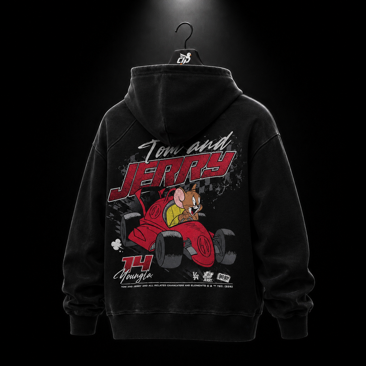 YoungLA 5179 Tom & Jerry Zipup Jerry Kart, vista trasera — Crazy!Duck Hype