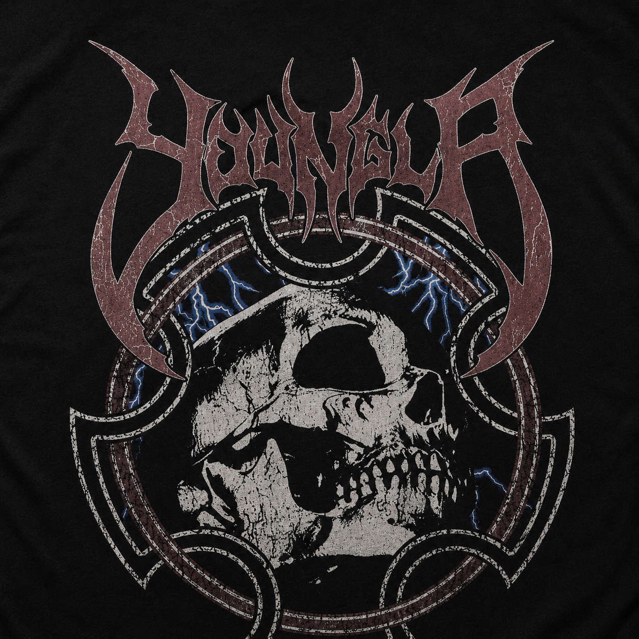 YoungLA 8012 Outcast Longsleeves Black, detalle de estampado — Crazy!Duck Hype