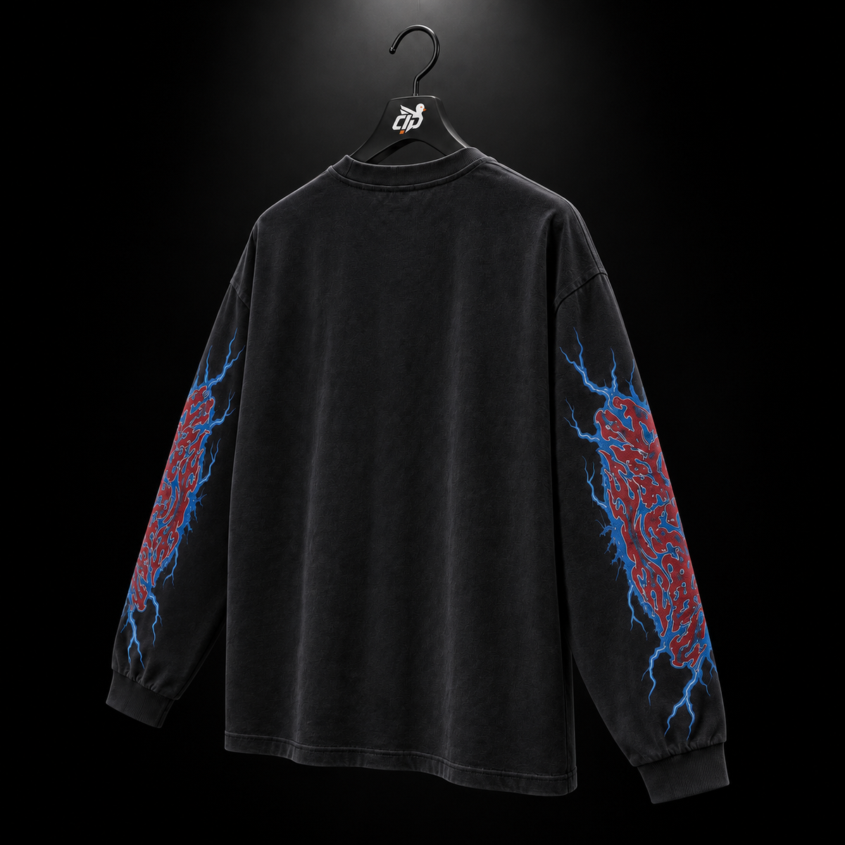 YoungLA 8012 Outcast Longsleeves Black, vista trasera — Crazy!Duck Hype