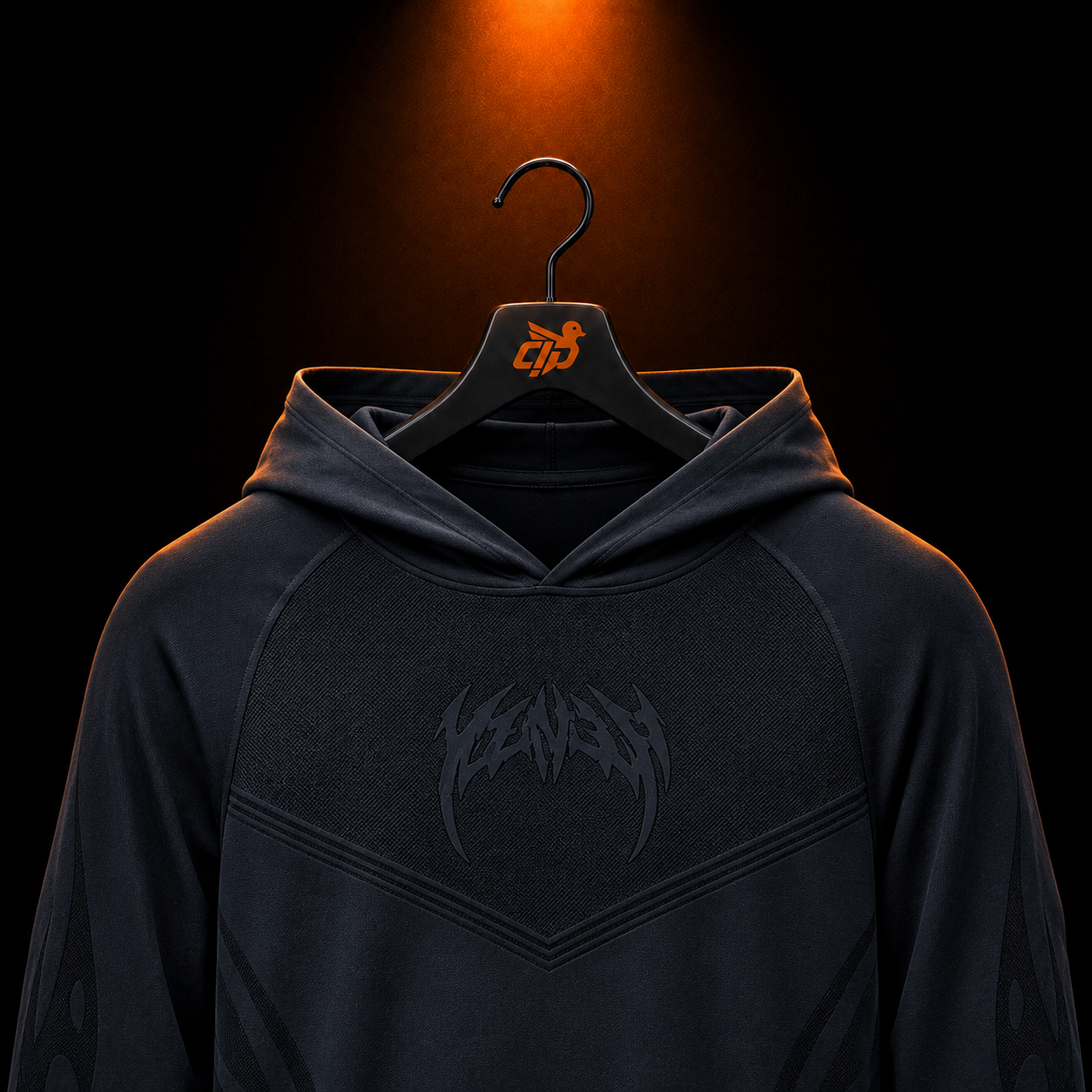YoungLA 8062 Warrior Compression Hoodies Black con presentación de producto — Crazy!Duck Hype
