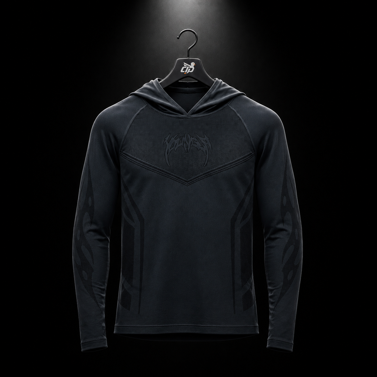 YoungLA 8062 Warrior Compression Hoodies Deep Teal, vista frontal — Crazy!Duck Hype