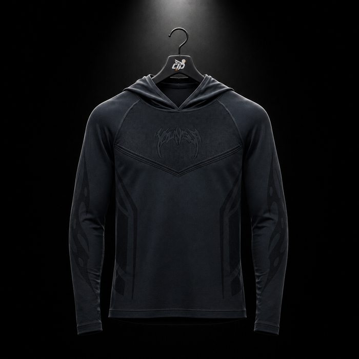 YoungLA 8062 Warrior Compression Hoodies Deep Teal, vista frontal — Crazy!Duck Hype