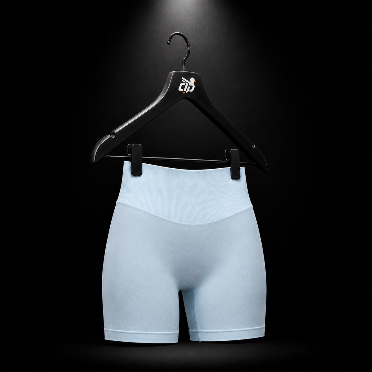 YoungLA W164 Core Luxe Shorts Seafoam Blue, vista completa — Crazy!Duck Hype