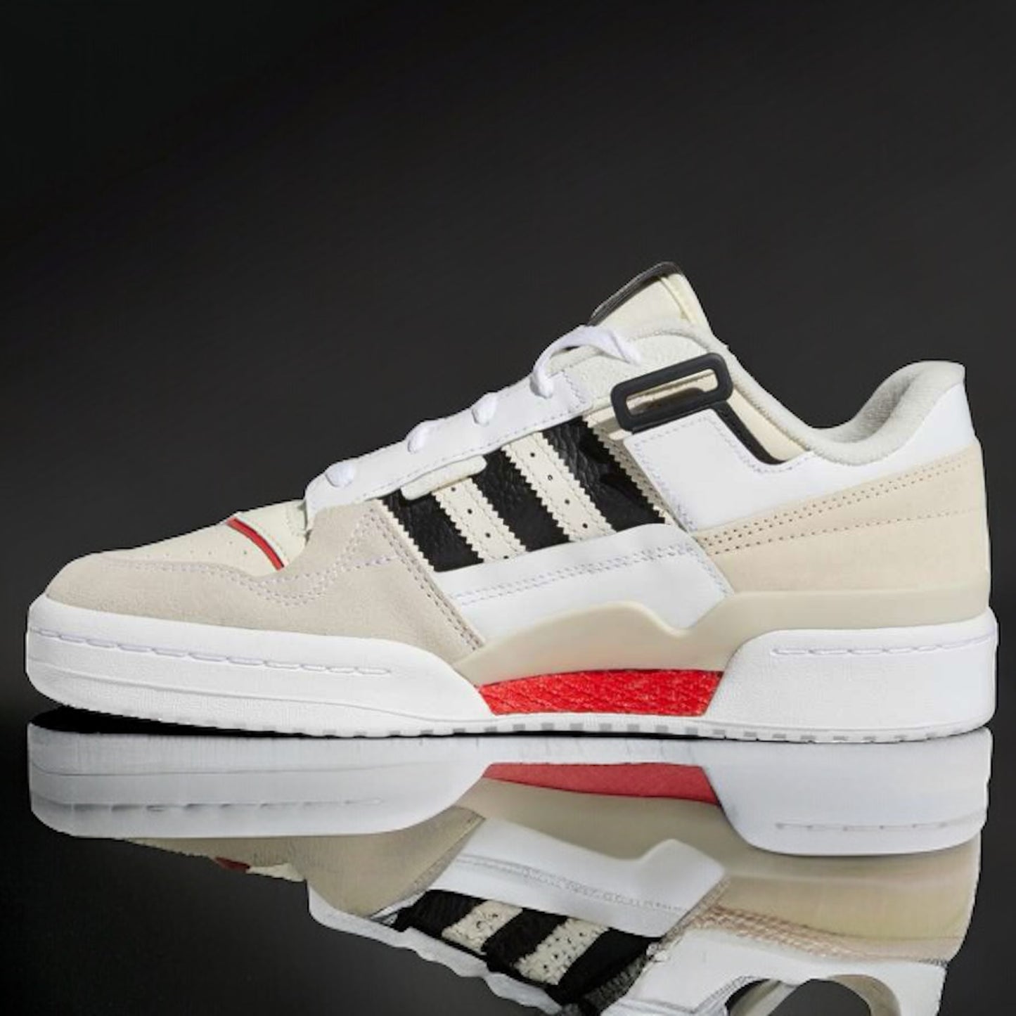 Adidas Forum Exhibit Low "White Vivid Red"