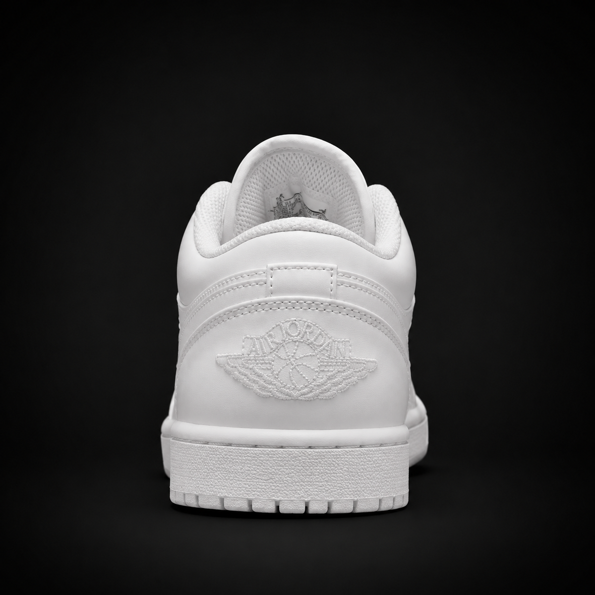 Air Jordan 1 Low White, vista trasera — Crazy!Duck Hype