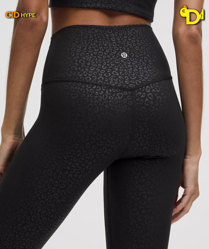 Lululemon Align High-Rise Pant 25" "Leopardo Shift Micro Emboss Black"